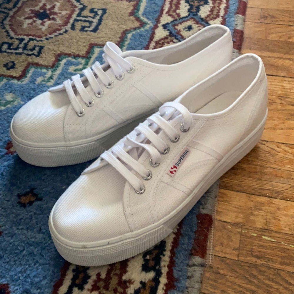 Superga 2790 ACOTW White Platform Sneakers